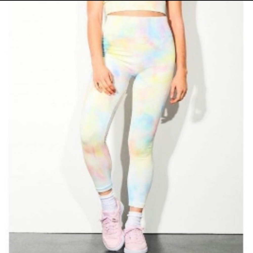 Tackma Tech Performance Seamless Leggings, Size M, Tie Dye